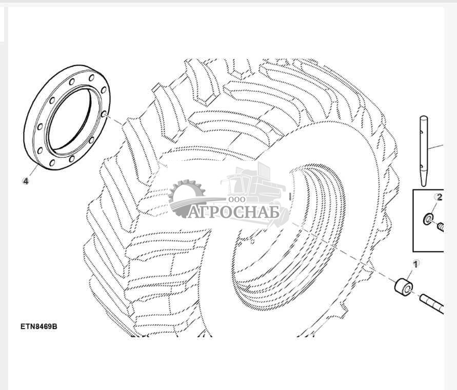 Колесные болты с фланцами, обратные 